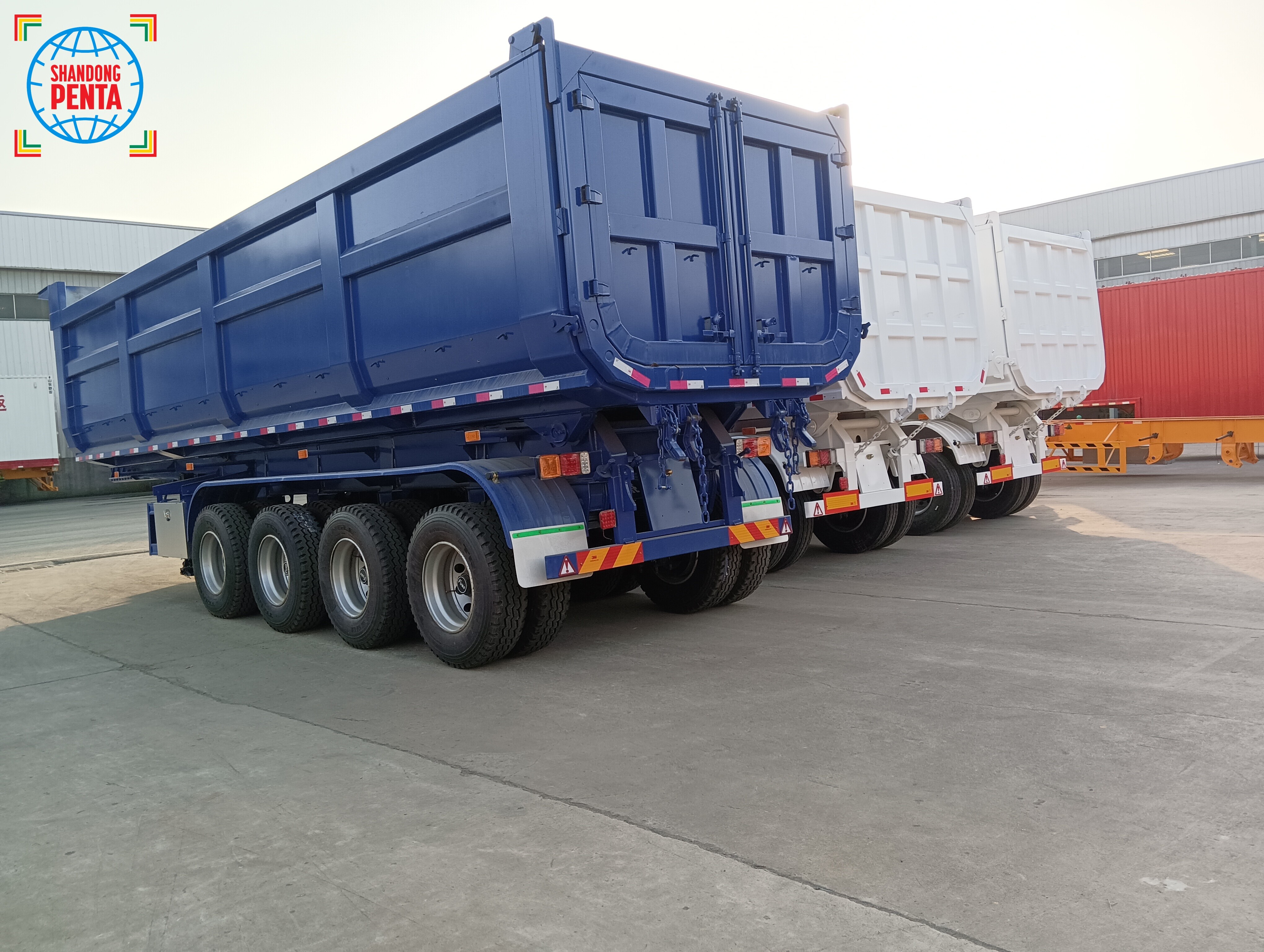  4-axle U-Shaped Rear-Tilt Self-Unloading Machine