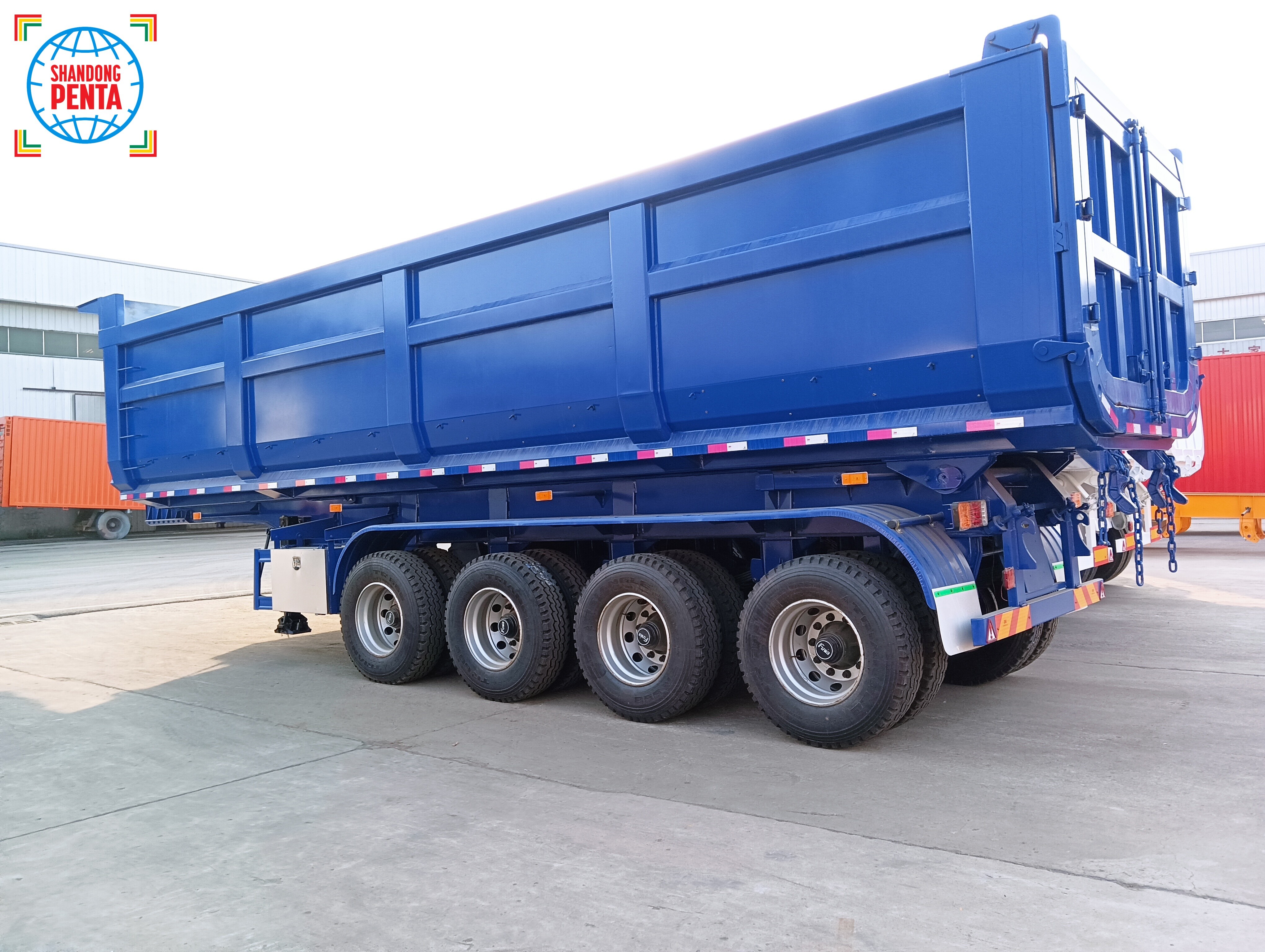  4-axle U-Shaped Rear-Tilt Self-Unloading Machine