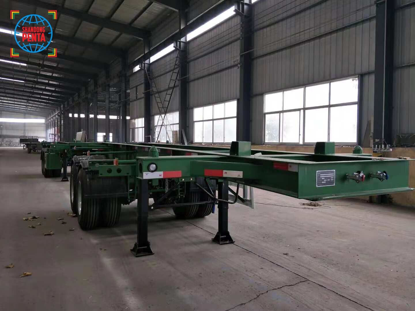 2-axle 20ft Skeleton Semi-Trailer