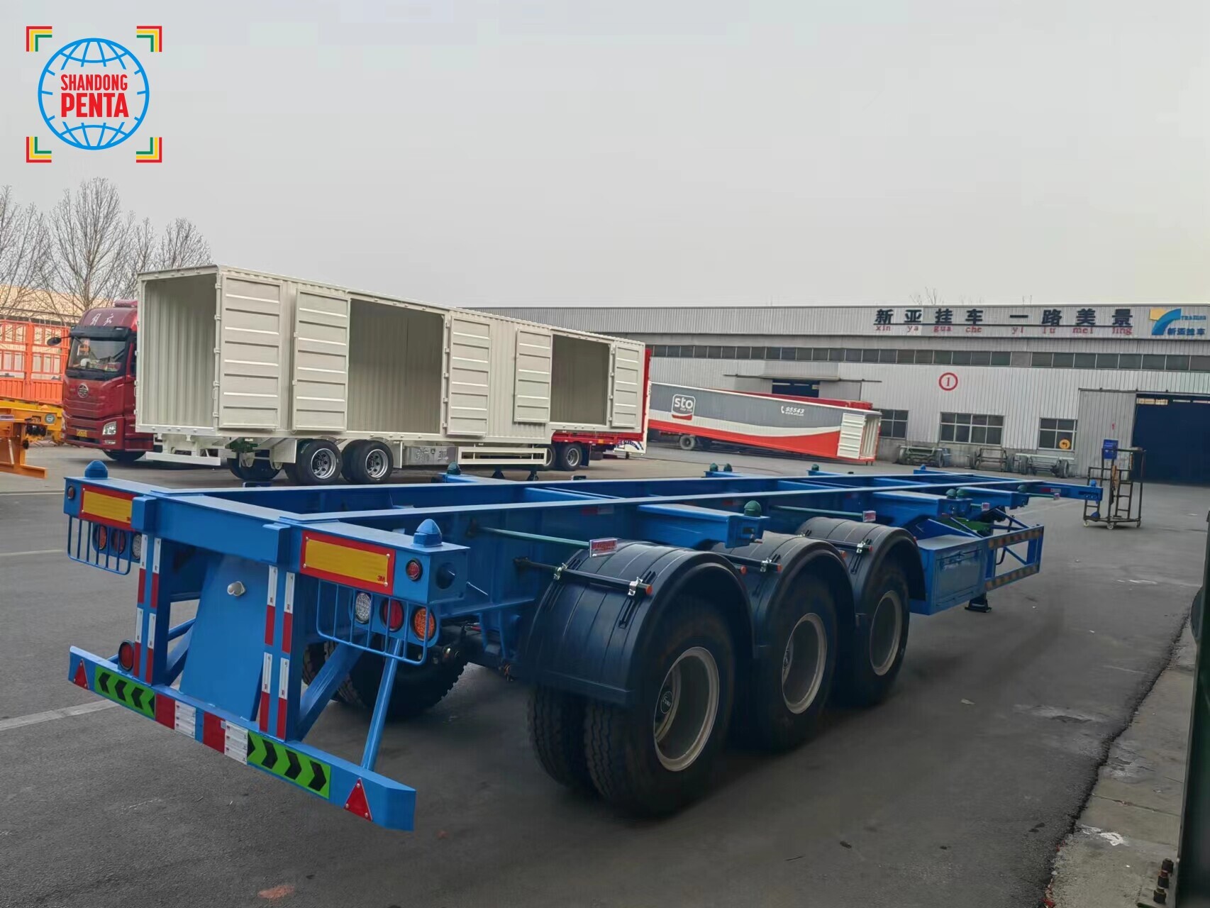 3-axle 40ft Skeleton Semi-Trailer
