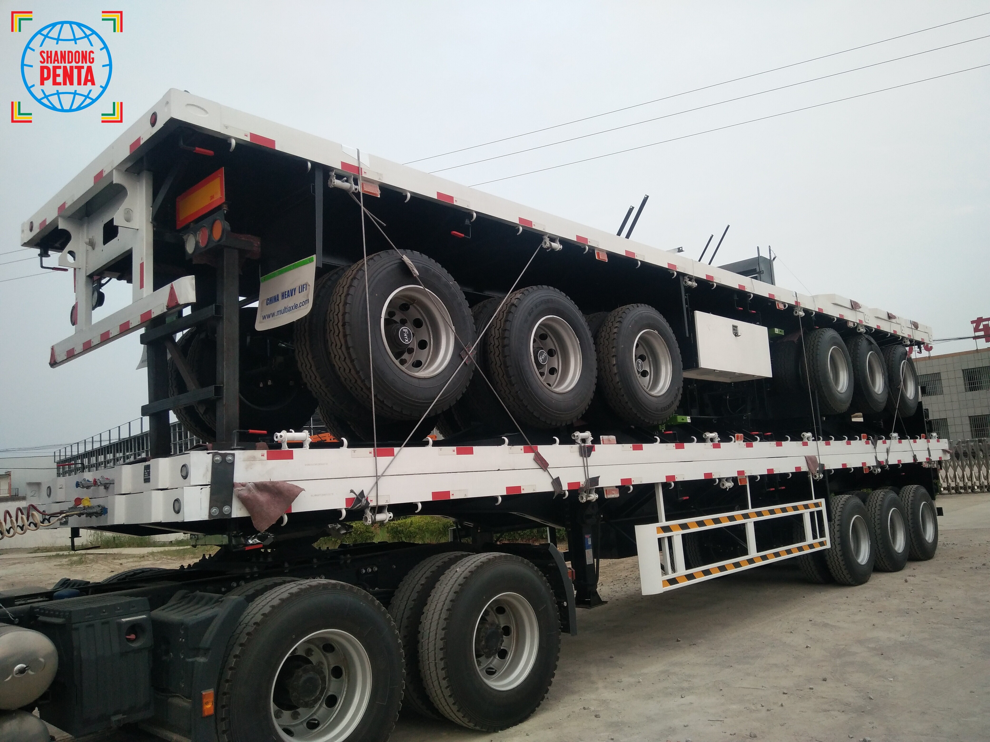 3-axle 40ft Flatbed Semi-Trailer