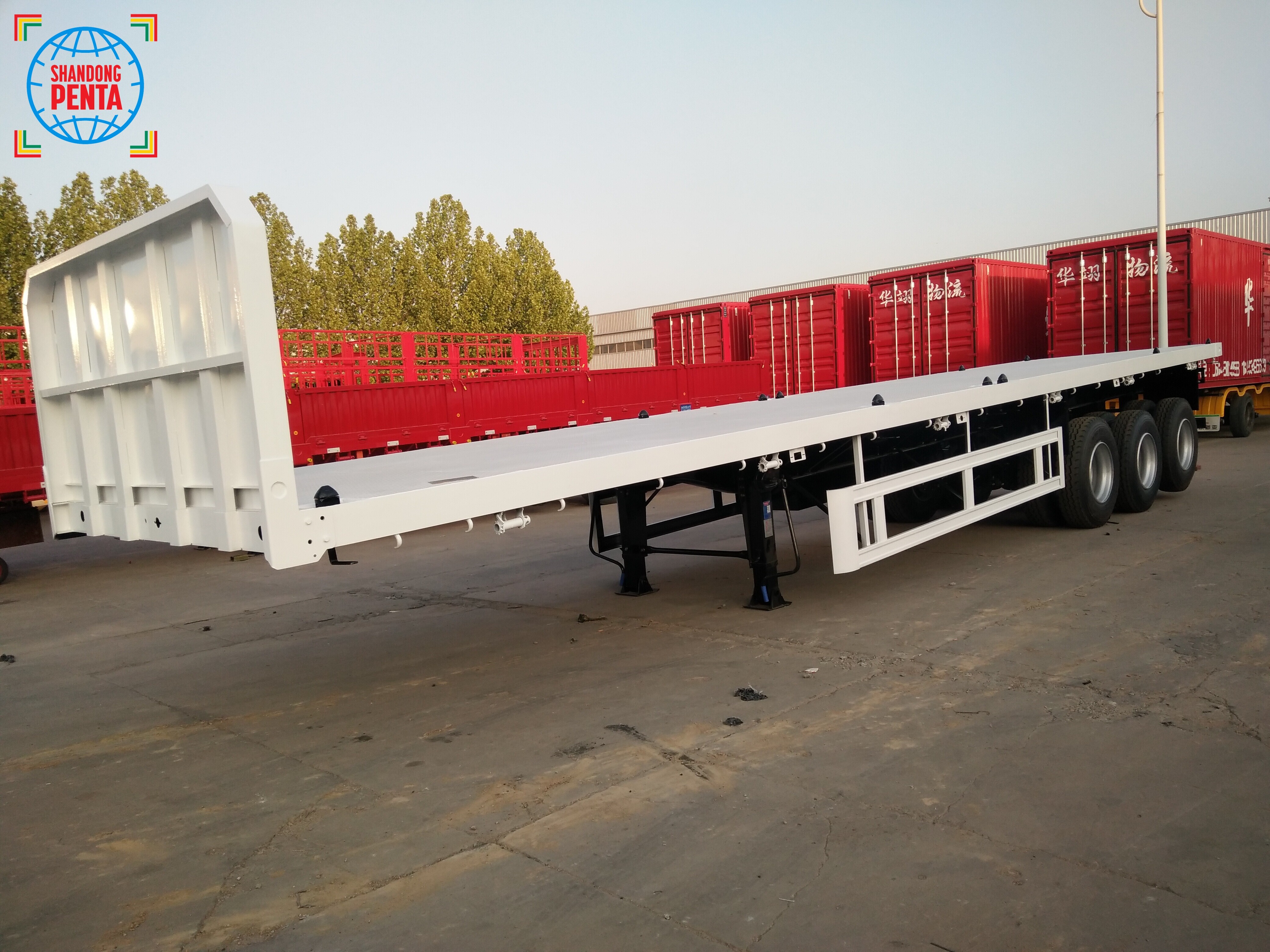 3-axle 40ft Flatbed Semi-Trailer
