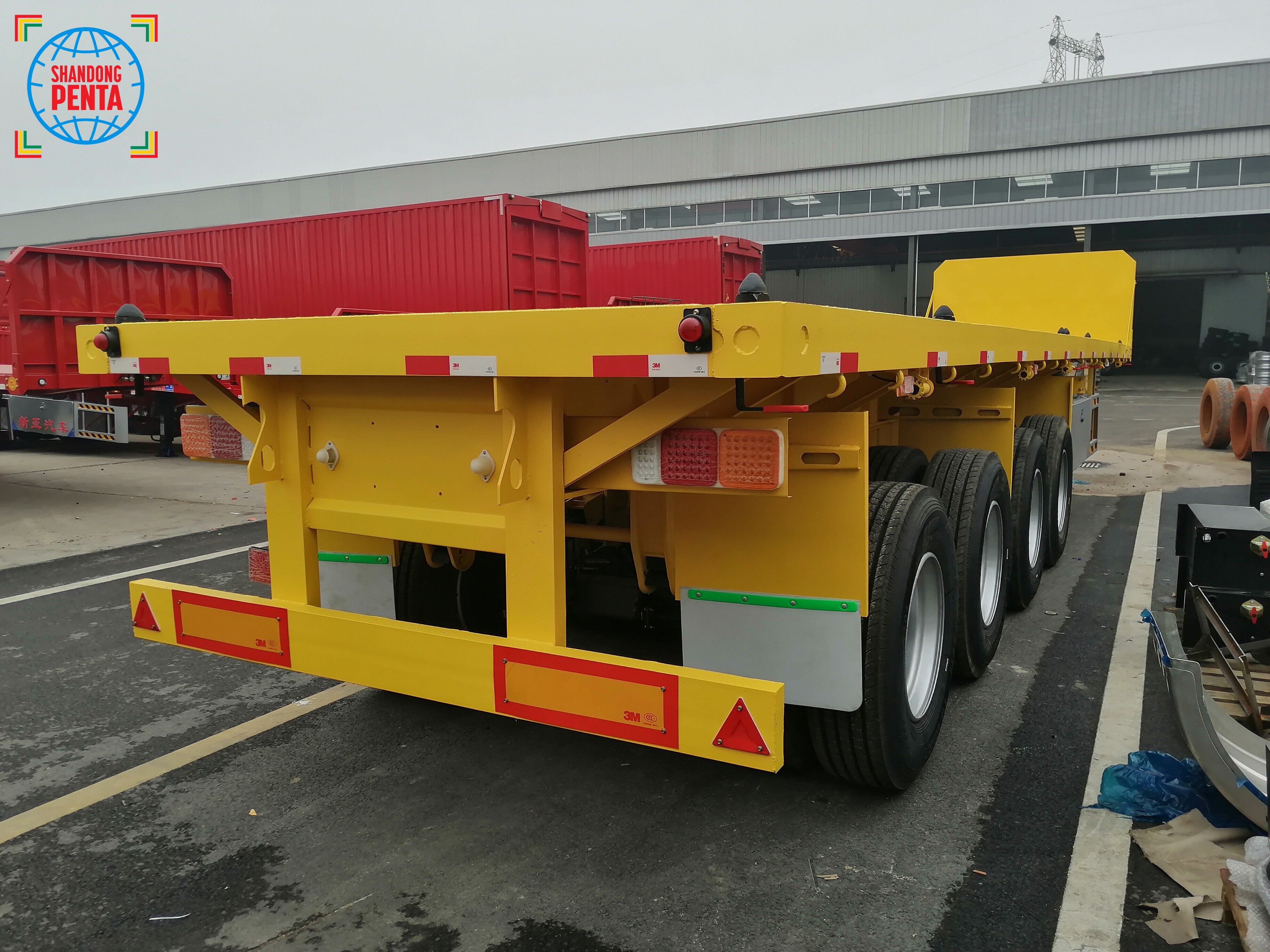 4-axis 40ft Flatbed With Front Windshield