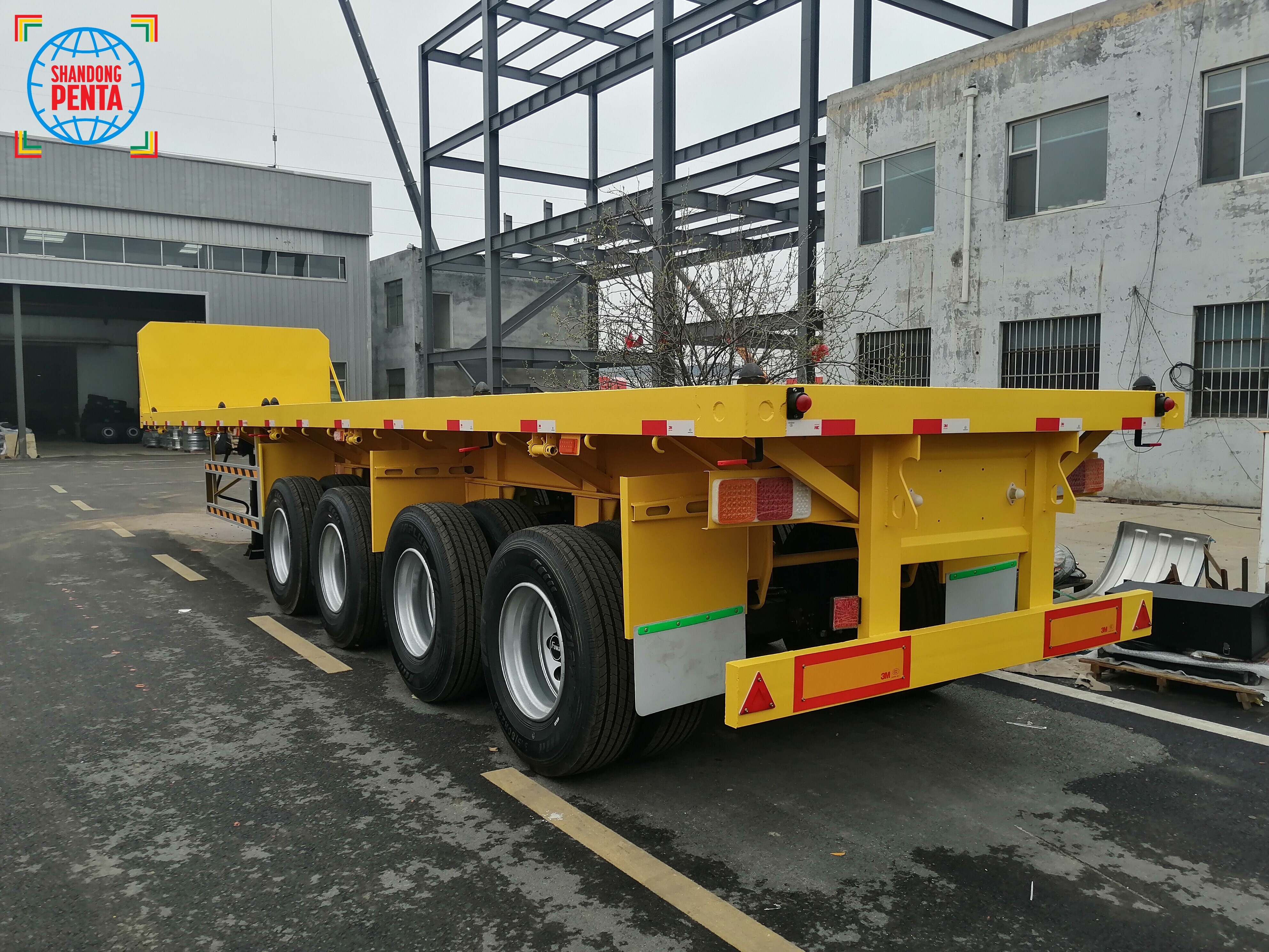 4-axis 40ft Flatbed With Front Windshield