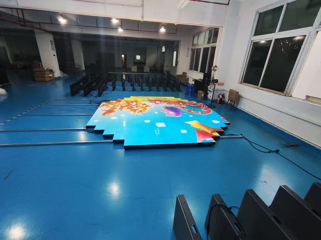 Irregularly Shaped Interactive Floor Tile Screen Series
