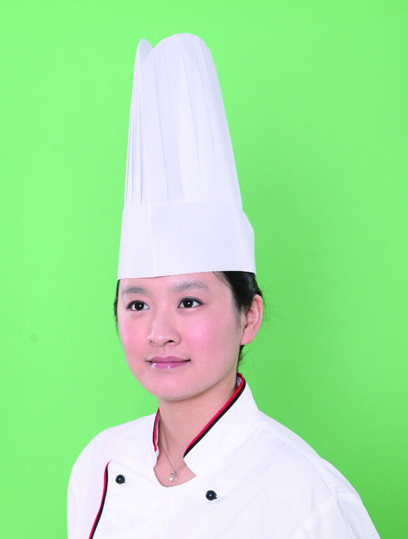 Non woven round top chef hat