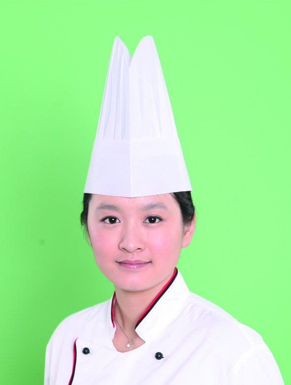 Non woven round top chef hat