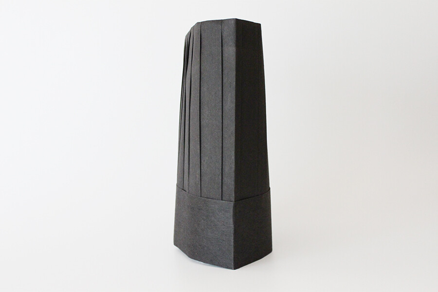 Black flat top chef hat