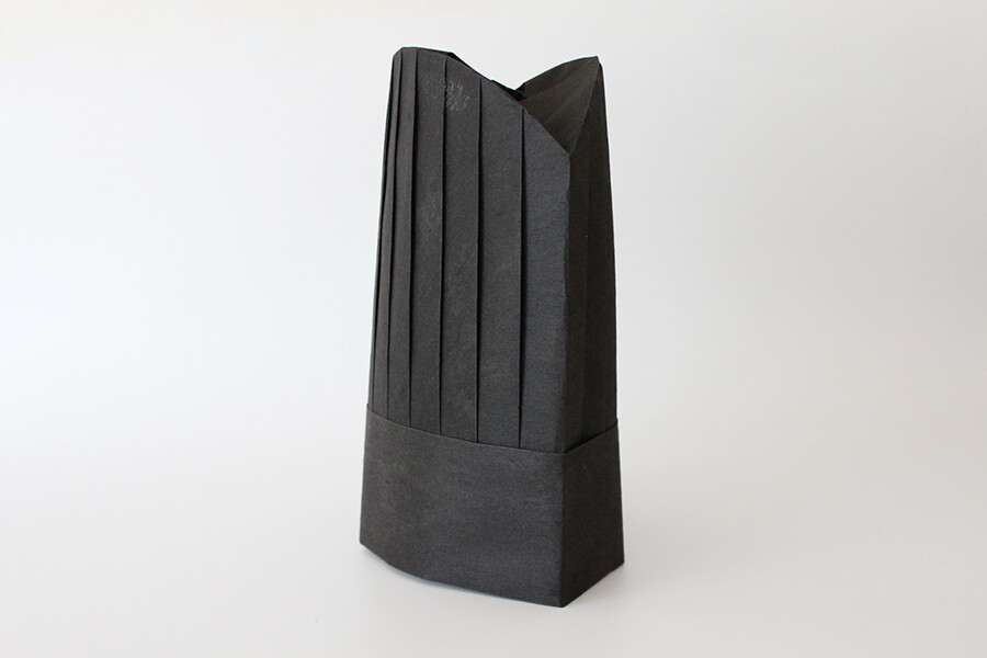 Black round top chef hat