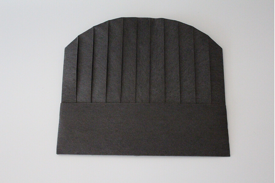 Black round top chef hat