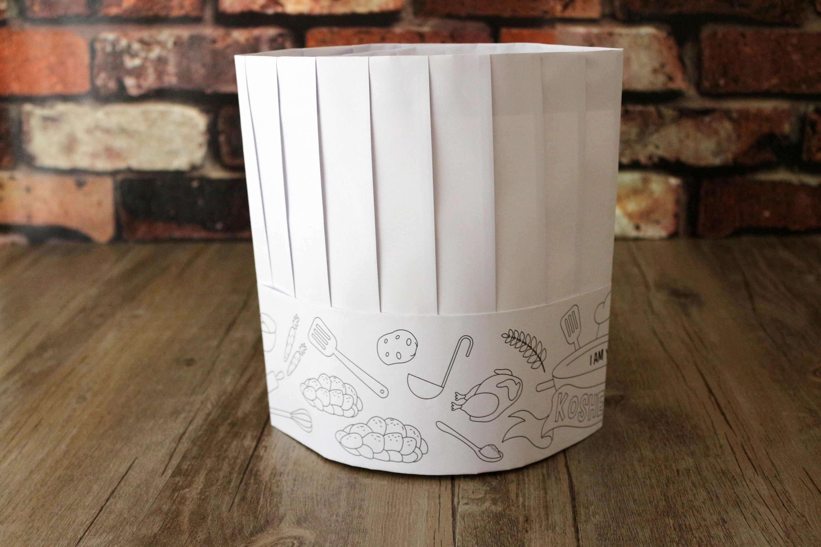 Paper children chef hat (customized printed)