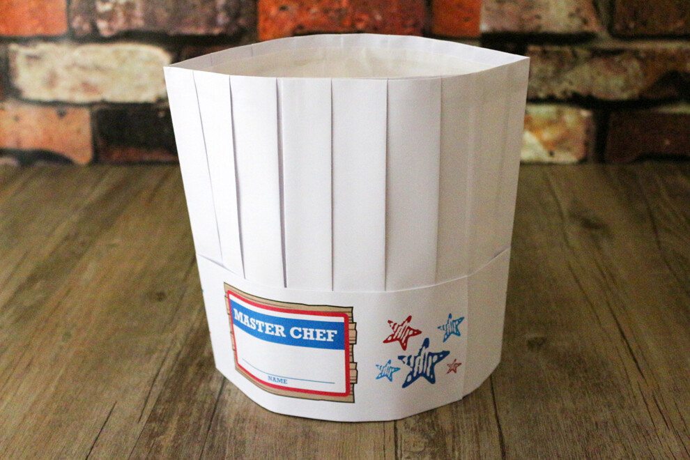 Paper children chef hat (customized printed)