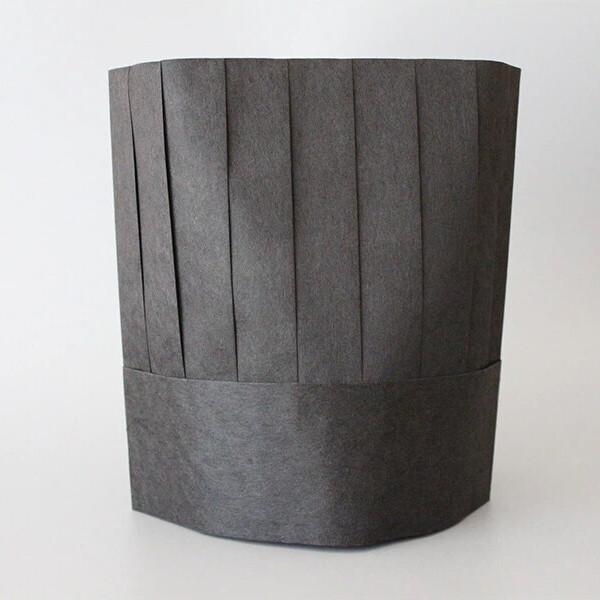 Black flat top chef hat