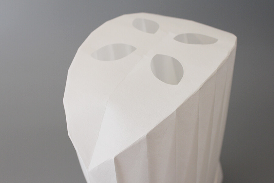 100% viscose round top chef hat