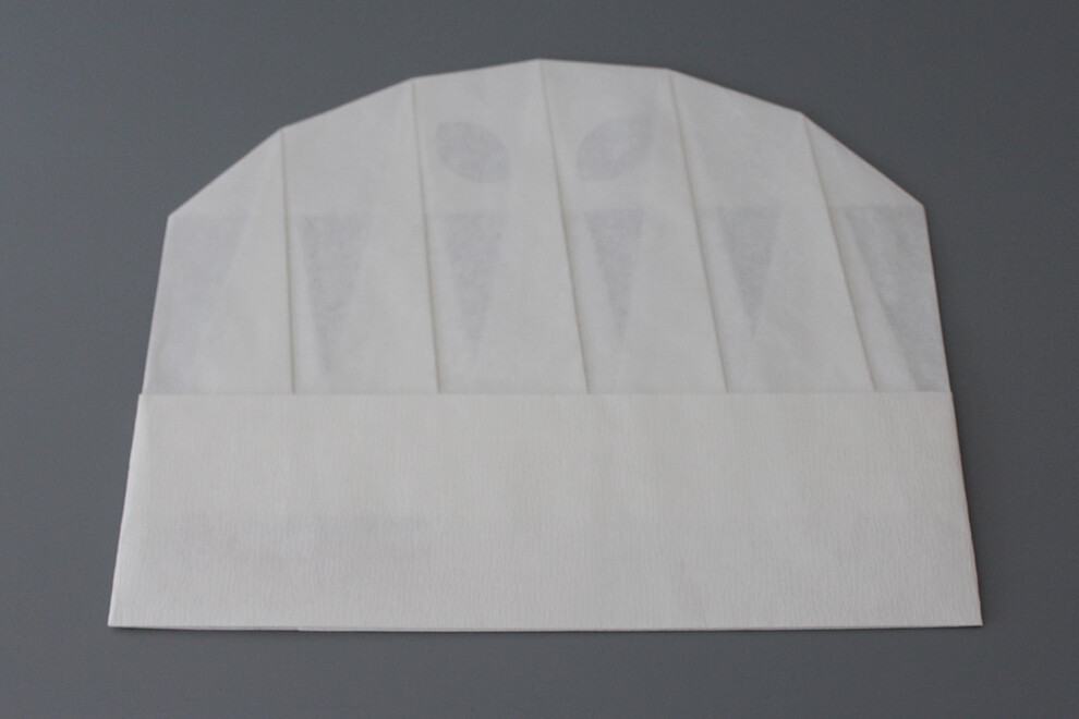 Crepe paper round top chef hat