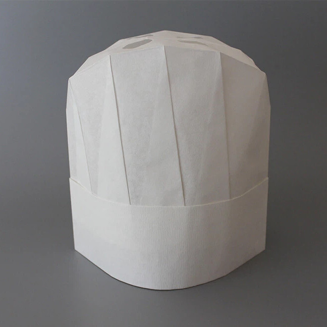 Crepe paper round top chef hat