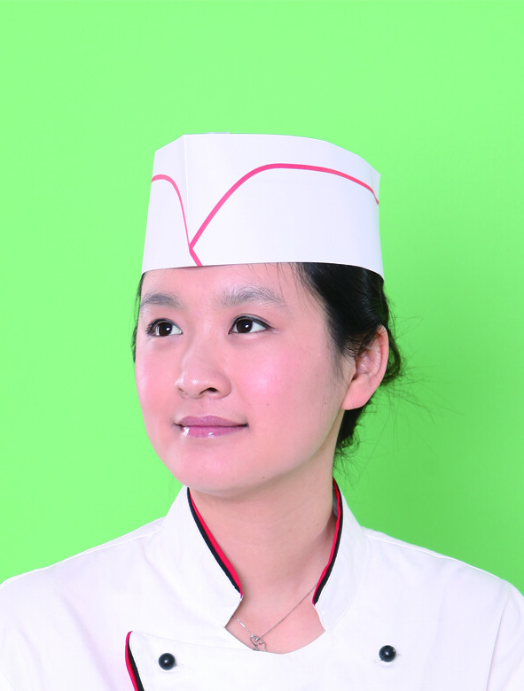 Paper forage hat (single red strip)