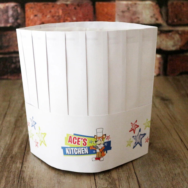 Paper children chef hat (customized printed)