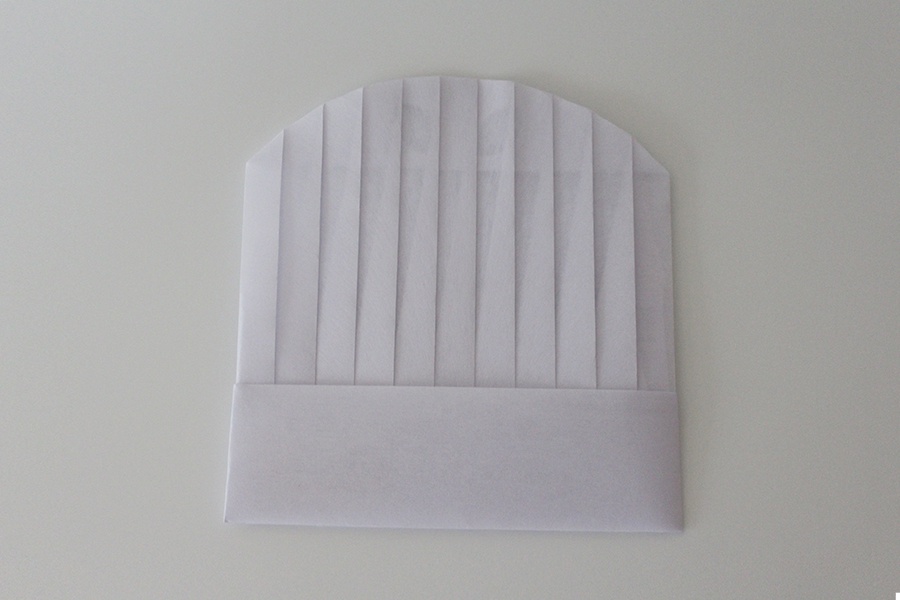 Special white non woven round top chef hat