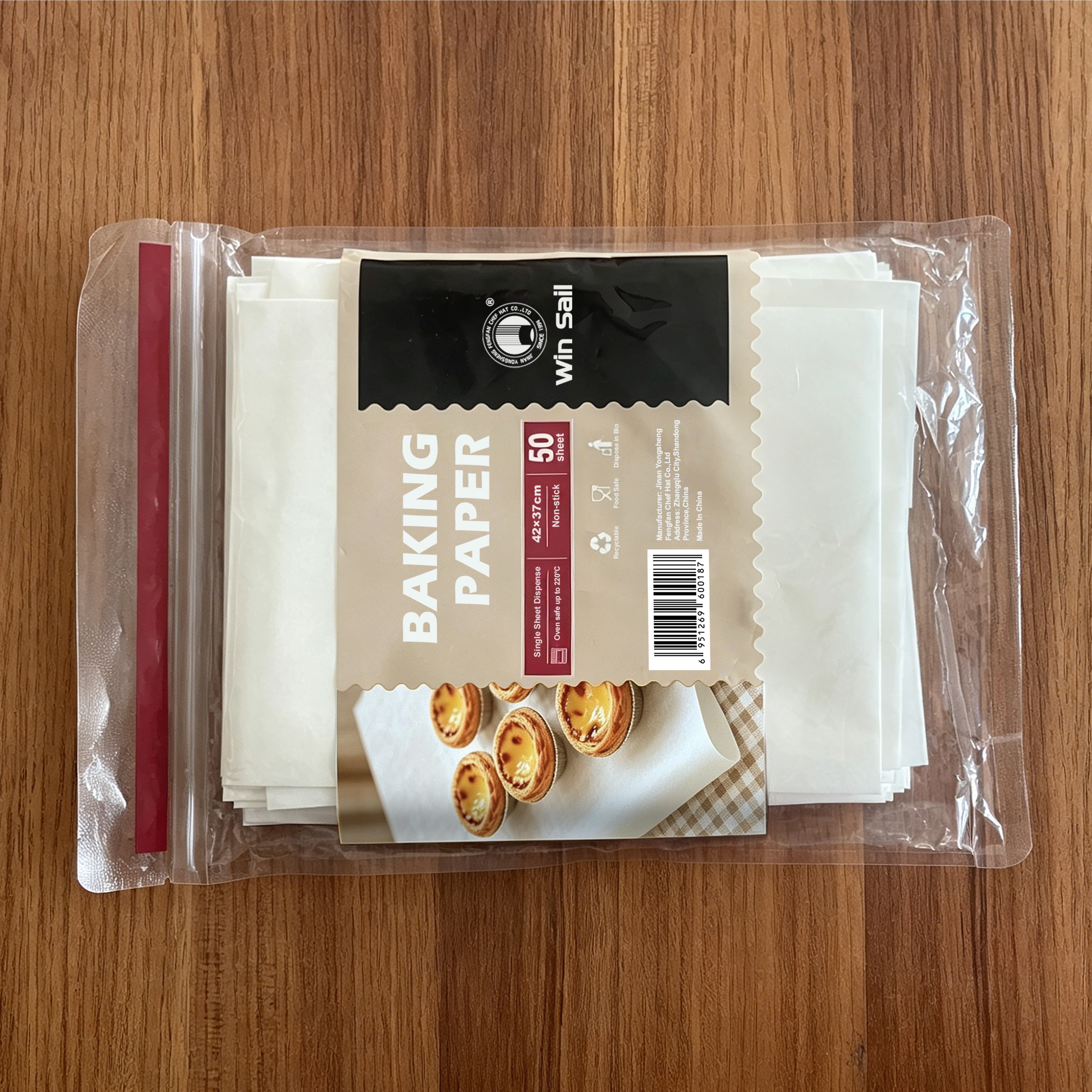 Folded baking paper
