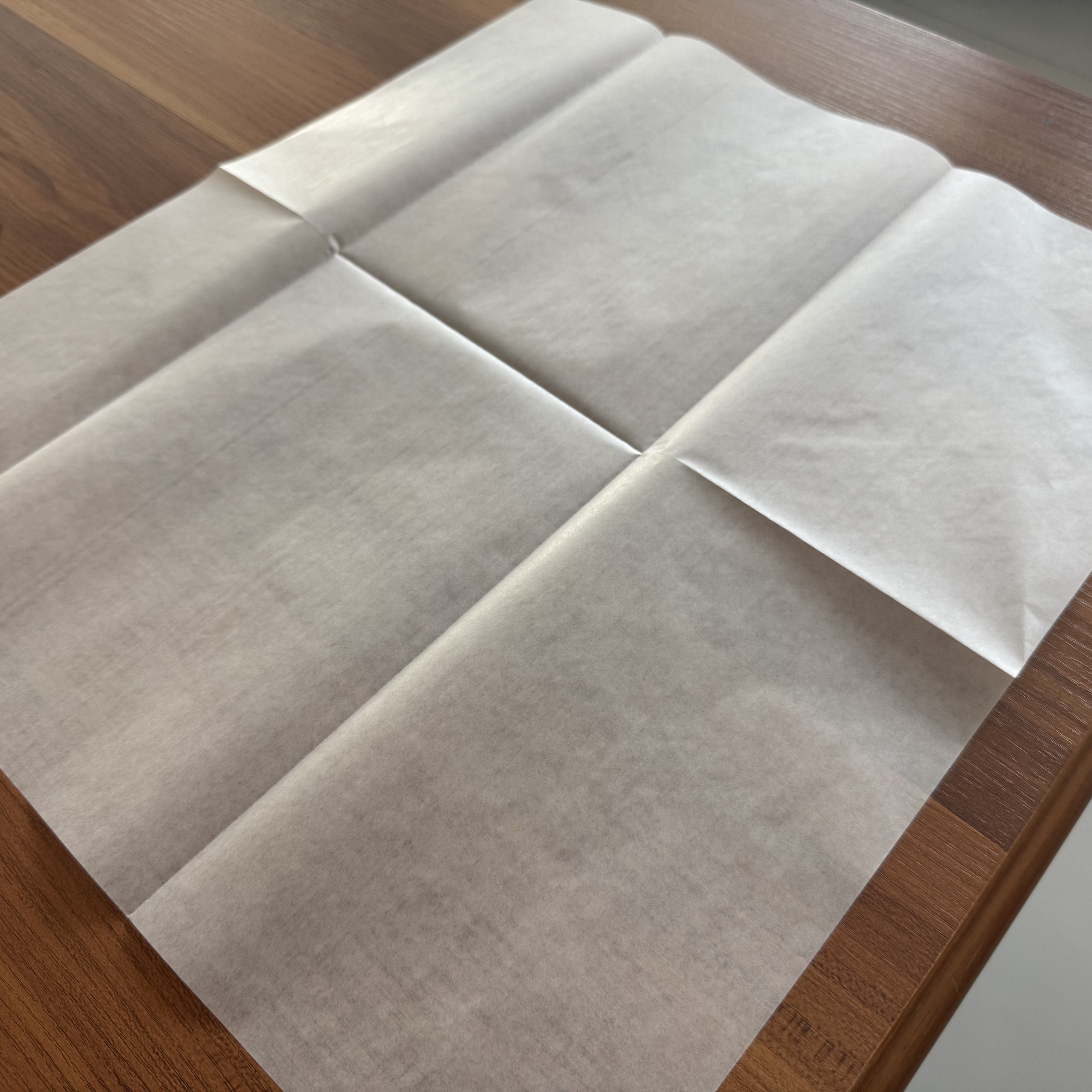 Folded baking paper