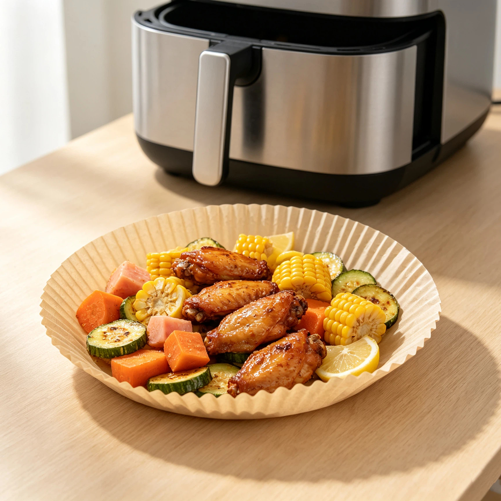 Round air fryer paper
