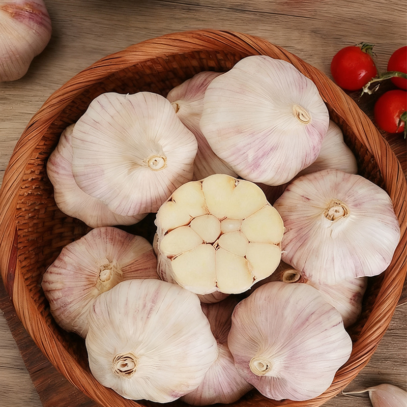 Garlic packed in mesh bags of various specifications