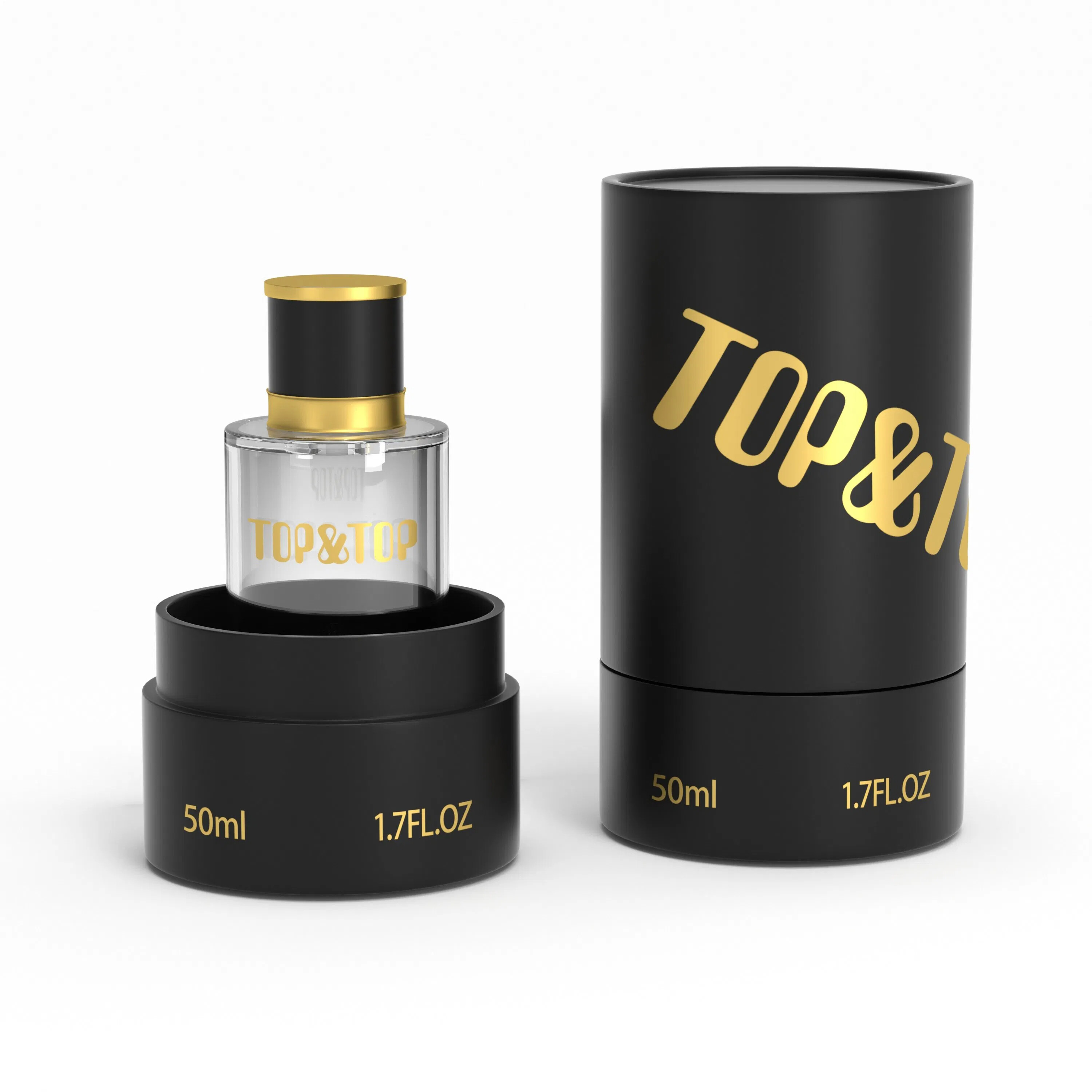 Customized Metal Logo Black Luxury Cosmetic Skincare Packaging Car Perfume Boxes Hexagonal Gift Box Perfume Bottle With Box