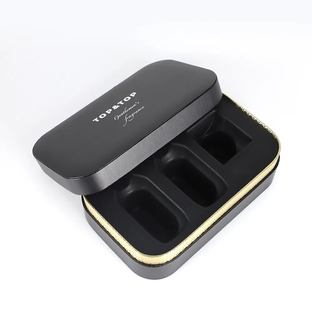 Luxury Custom Logo Perfume Box PU Empty Luxury Storage Packaging for Perfume Essential Oil Shampoo Cosmetics Wood Material