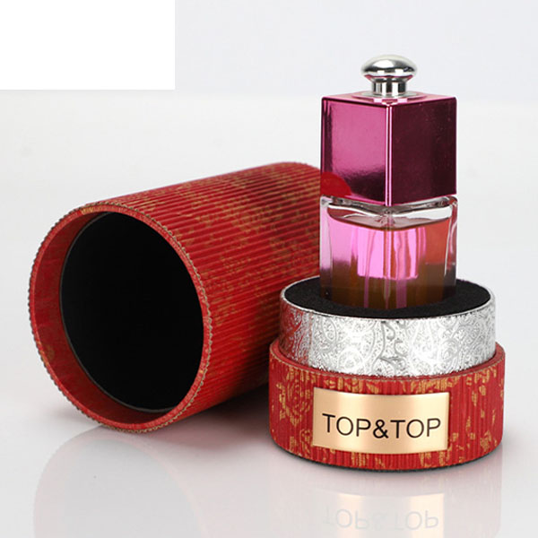 Custom Design Luxury Cylinder Essential Oil Skincare Perfume Biodegradable Kraft Cardboard Packaging Box Paper Face Cream Lotion