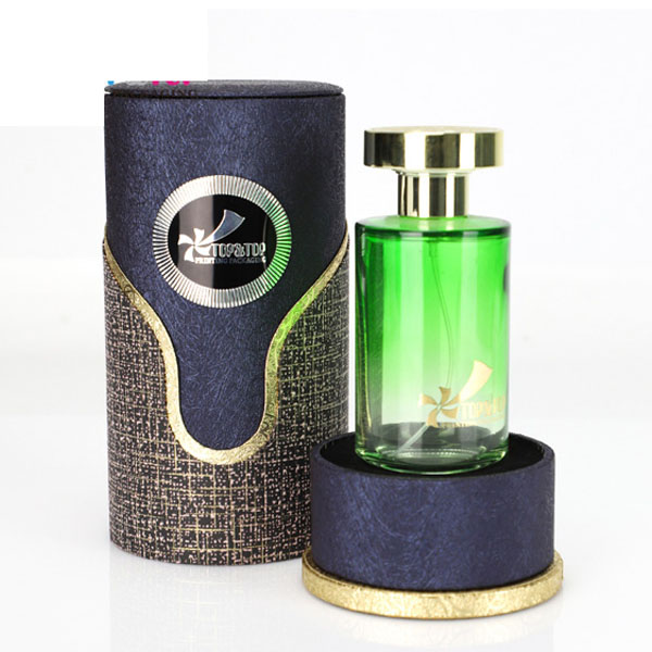 Custom Design Luxury Cylinder Essential Oil Skincare Perfume Biodegradable Kraft Cardboard Packaging Box Paper Face Cream Lotion