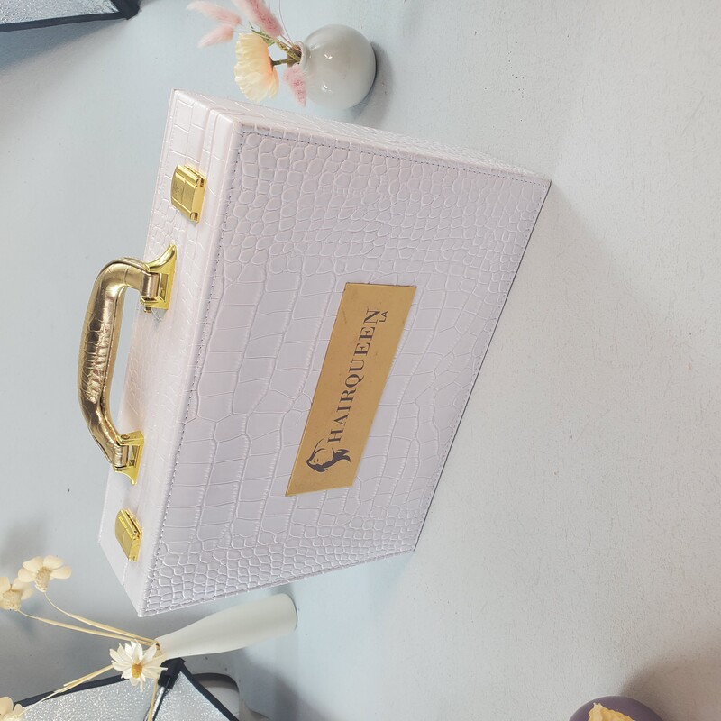 Metal Handle Gift Perfume Leather Cosmetic Packaging Box Wood Custom Logo Luxury Golden Arabic Leather Box with Hinged Lid