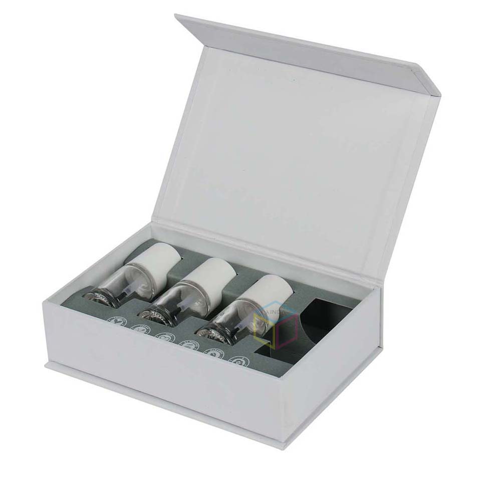 Custom Grey Board Rigid Luxury Perfume Box With Magnetic Closure and Foam Insert Paper Gift Box