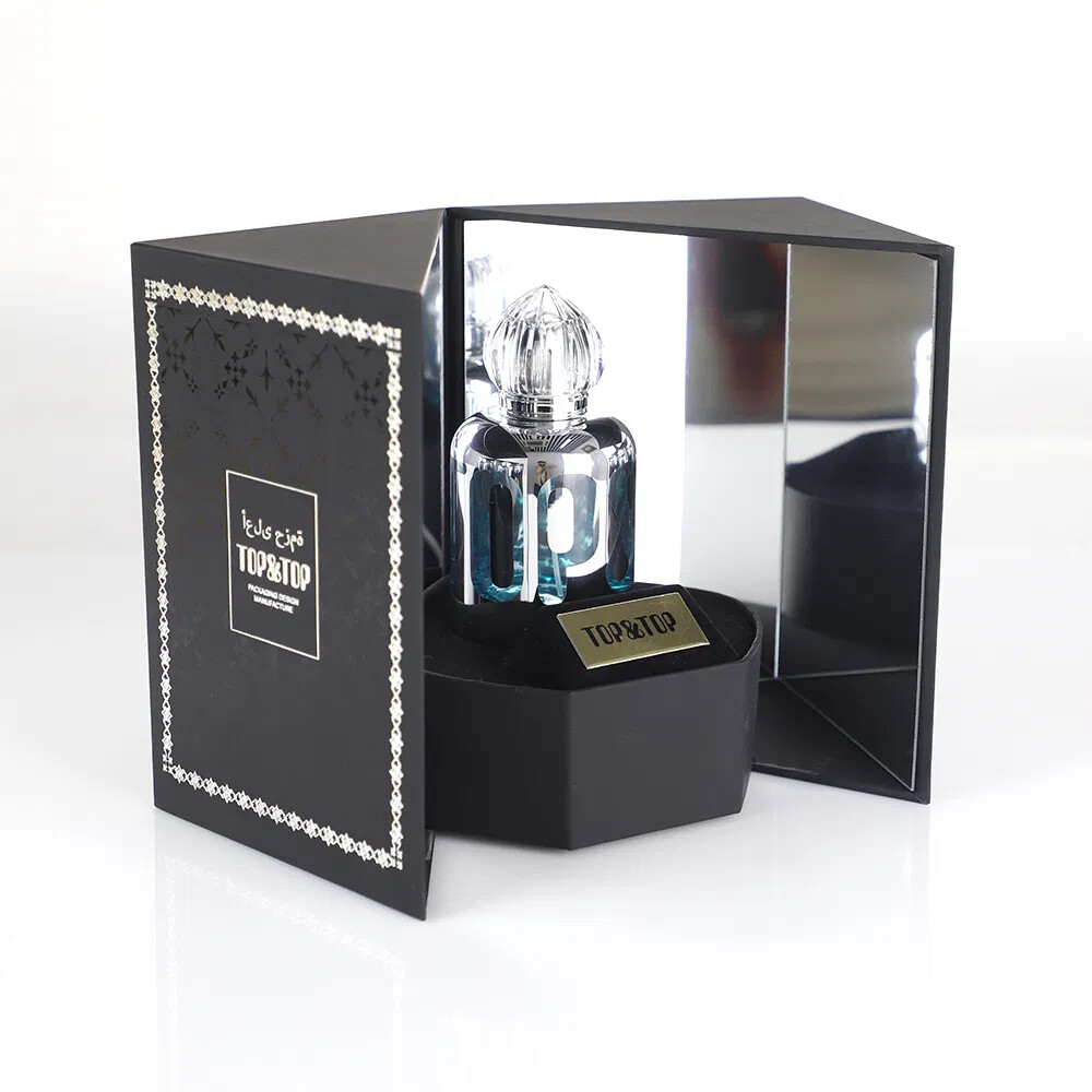 Expert in Diverse Fragrance Box Styles & Professional OEM/ODM Services Luxury Black Perfume Gift Box for Women & Men