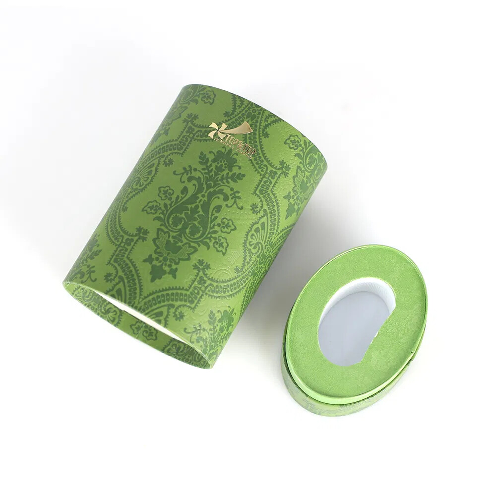 Custom Eco Friendly Cosmetic Perfume Packaging Paper Tube Can Cylinder Box with Hot Stamping for Luxury Fragrance Gift Box
