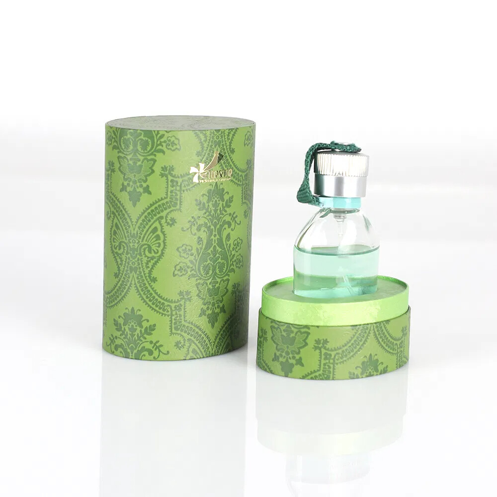 Custom Eco Friendly Cosmetic Perfume Packaging Paper Tube Can Cylinder Box with Hot Stamping for Luxury Fragrance Gift Box