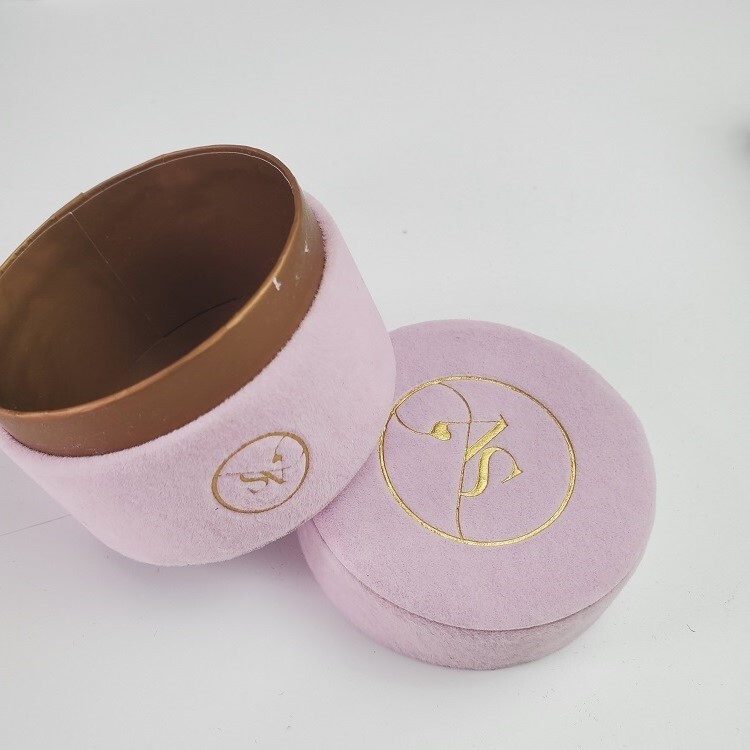 Customized Luxury Pink Cosmetic Perfume Packaging Box Wooden Box Velvet Box Packaging With Eva Lining