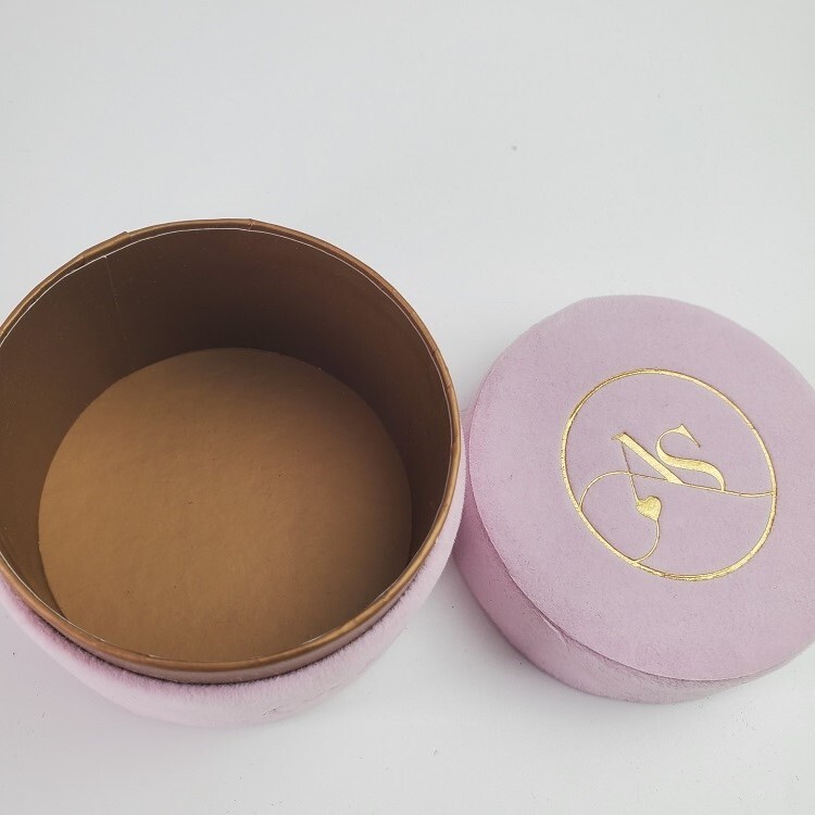 Customized Luxury Pink Cosmetic Perfume Packaging Box Wooden Box Velvet Box Packaging With Eva Lining