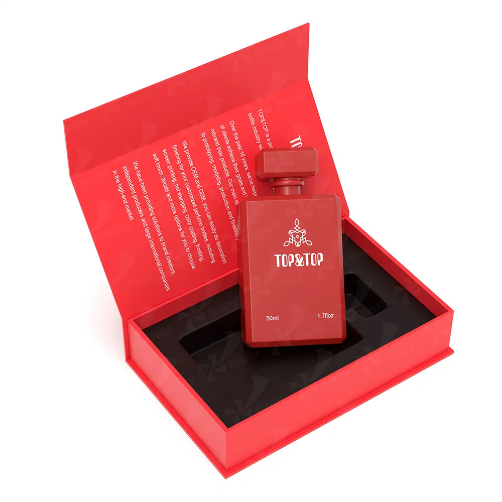 Custom Design 50ml Empty Eco-Friendly Recycled Materials High-End Magnetic Closure Luxury Perfume Bottle Paperboard Gift Box