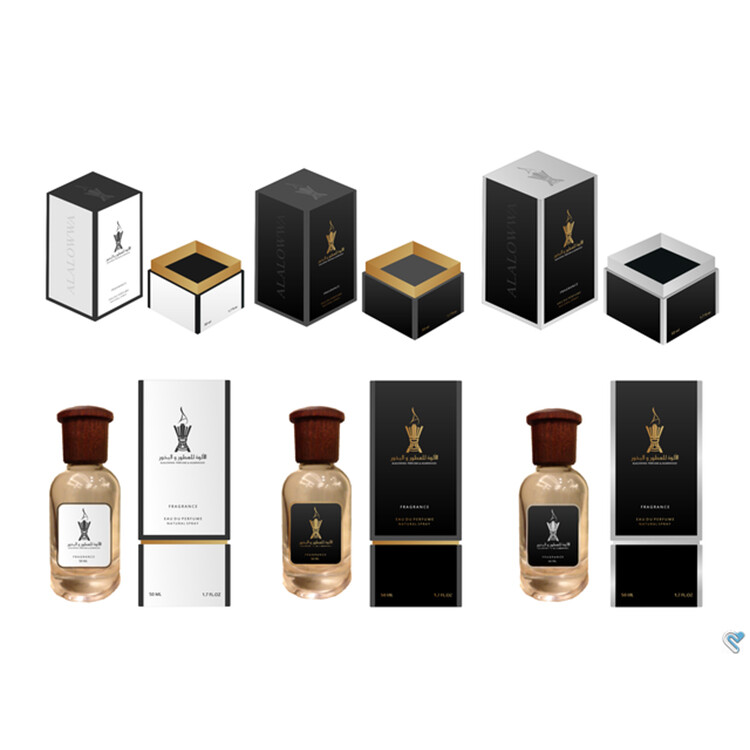 High Quality Custom Printing Gold Foil Logo Black Card Paper Box Design Cosmetic Packaging Luxury Perfume Box