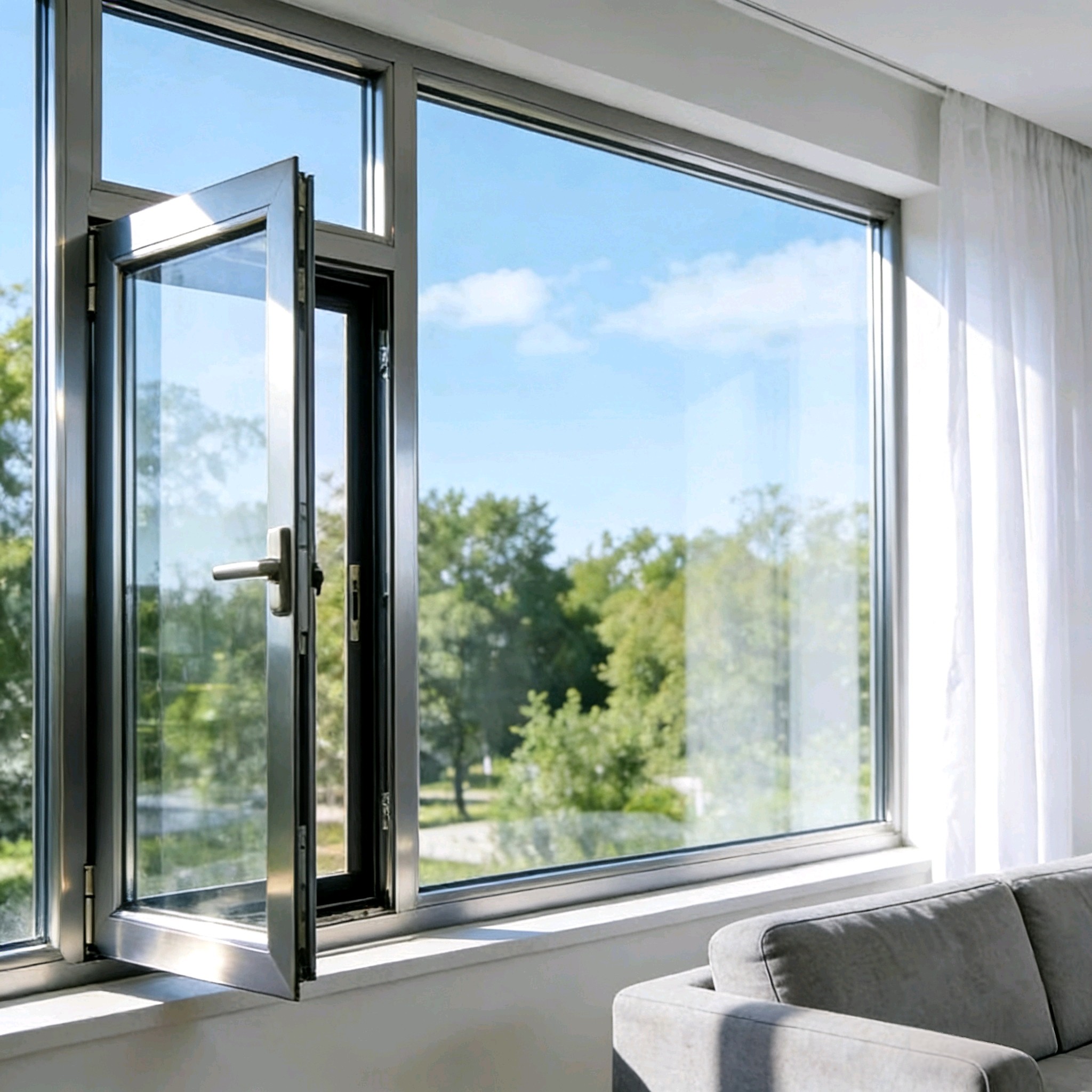 American Style Manufacture Aluminum Storefront Electric Vertical Sliding Bi-folding up Windows