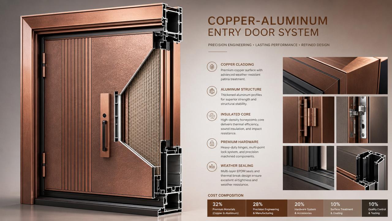 Copper Aluminum Doors Price Guide: What Drives Material and Craftsmanship Costs?