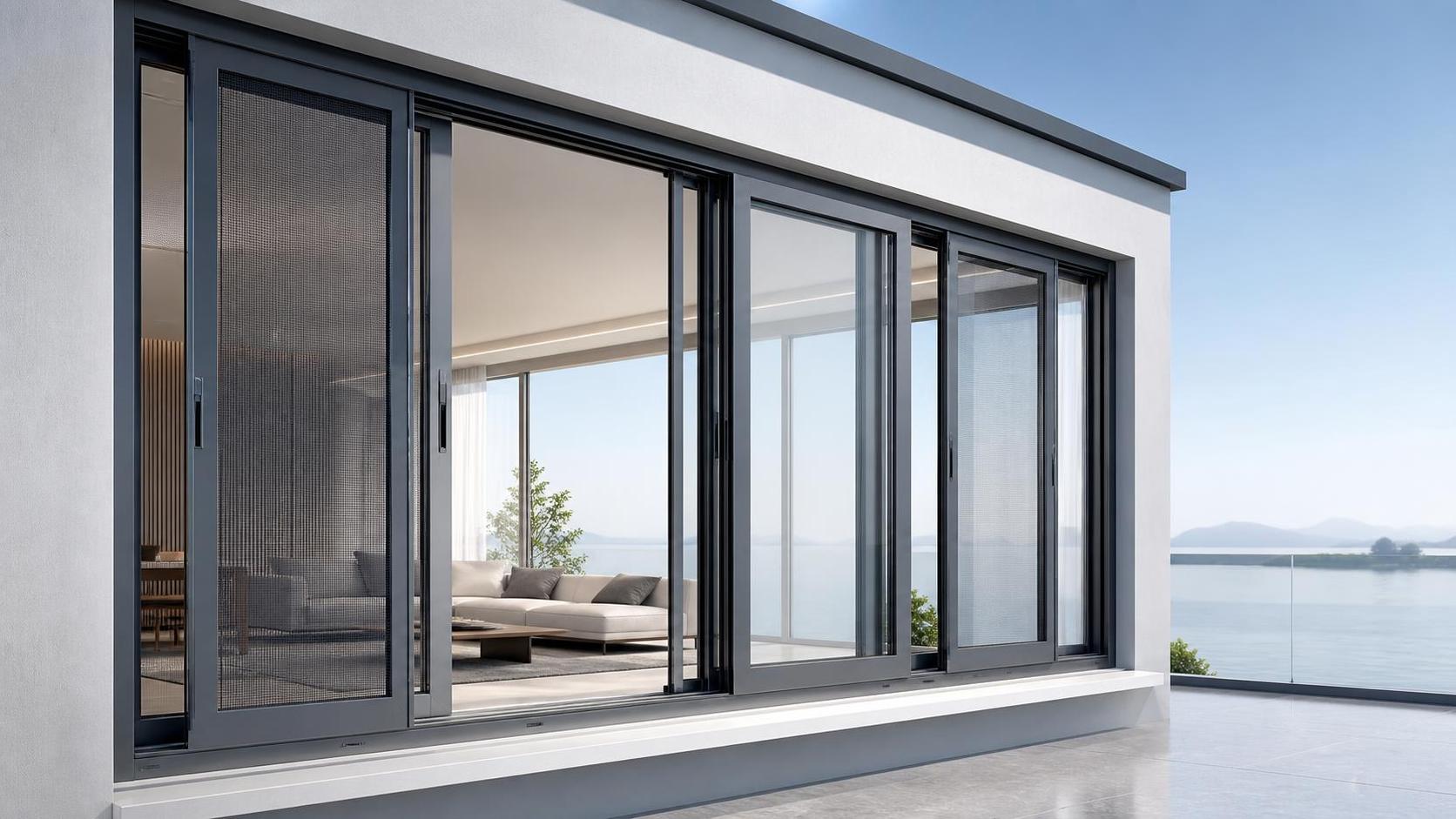 Aluminum Sliding Window Configurations for Ventilation and Easy Cleaning