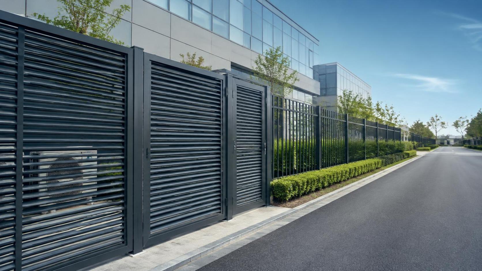 Does an aluminum fence offer enough privacy for commercial sites?