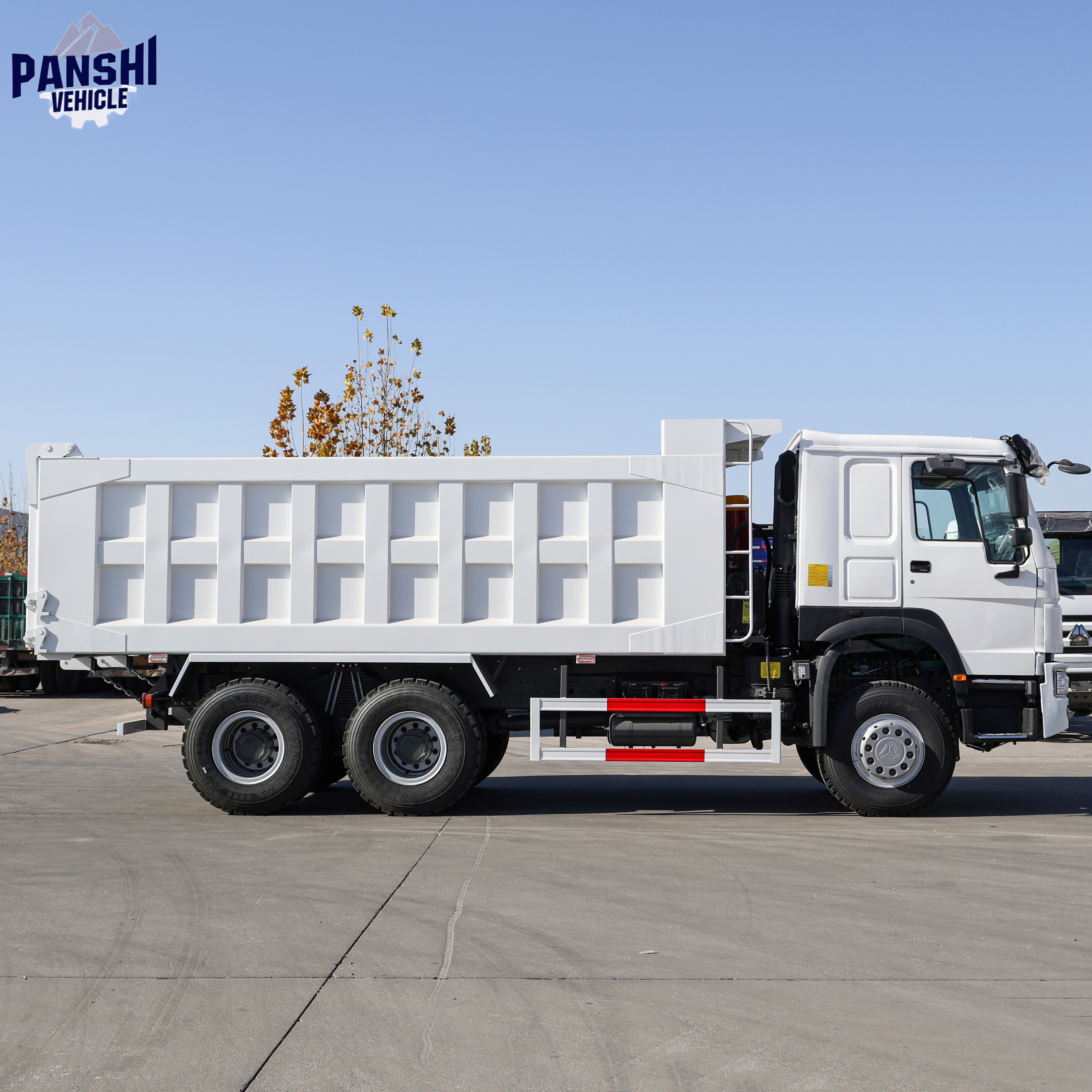 Sinotruk Howo 6x4/8x4 diesel trucks, 10-wheel and 12-wheel cargo box models, are for sale.