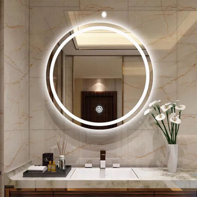 Modern Luxury Furniture Circle Smart LED Bathroom Mirror with Anti-Fog Backlit Wall Salon Mirror
