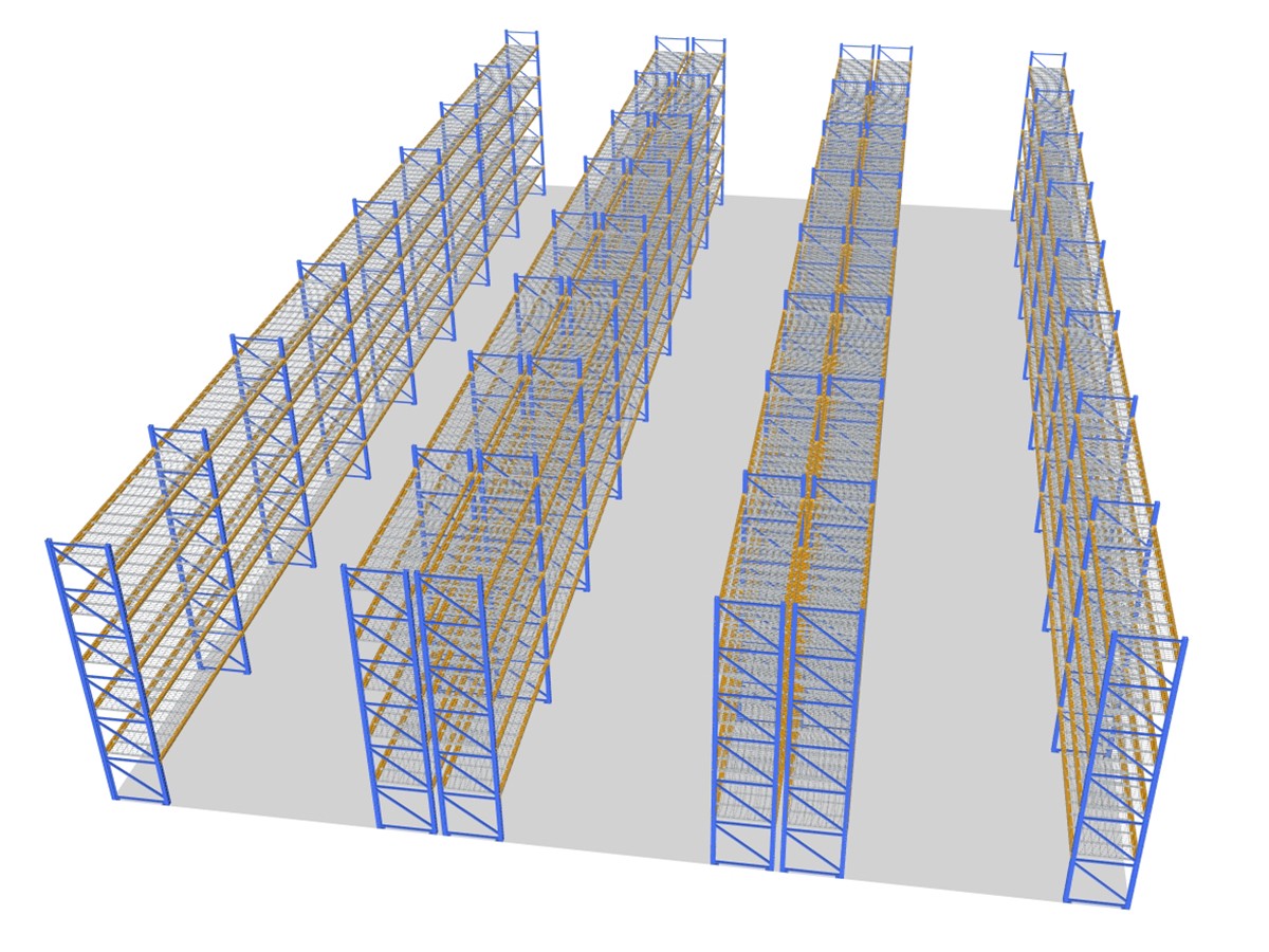 3D design of steel mesh rack