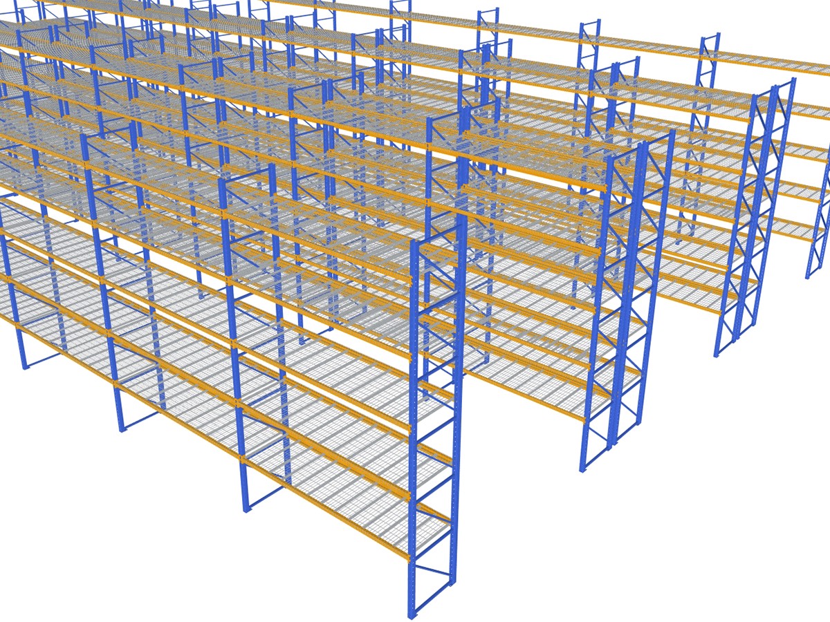 3D design of steel mesh rack