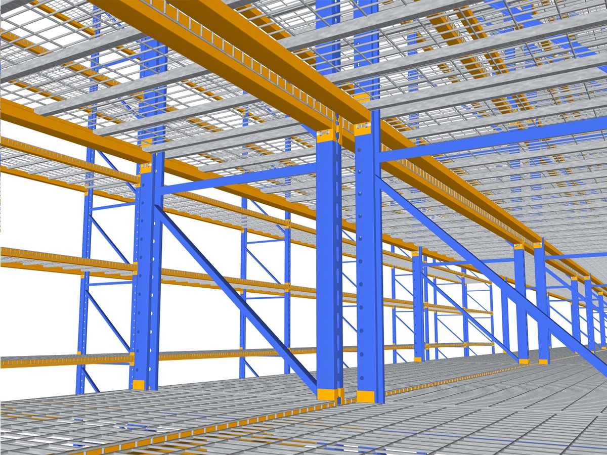 3D design of steel mesh rack