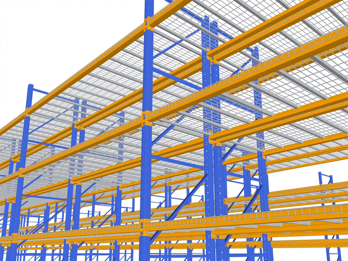3D design of steel mesh rack